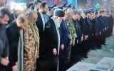مراسم وداع با شهدای تروریستی حادثه شیراز در حرم رضوی برگزار شد