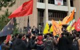 تجمع و عزاداری دانشجویان دانشگاه‌های تهران در محکومیت حادثه تروریستی حرم شاهچراغ
