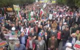 دهلرانی ها زیر پرچم سه رنگ جمهوری اسلامی  ندای استکبارستیزی سر دادند