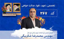 شایسته سالاری، تنها کلید عبور از شرایط بحرانی کنونی است    * مهندس محمدرضا شکربیگی