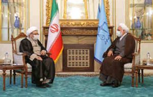 آیت‌الله آملی لاریجانی با رئیس قوه قضائیه دیدار کرد