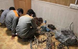 سارق حرفه ای سیم های کابل برق در مهران دستگیر شد