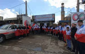 طرح خدمات بشردوستانه جوانان هلال احمر به مسافران نوروزی در ایلام افتتاح شد