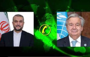 سازمان ملل: گوترش و امیرعبداللهیان درباره منطقه و دریای سرخ گفتوگو کردند سازمان ملل: گوترش و امیرعبداللهیان درباره منطقه و دریای سرخ گفتوگو کردند