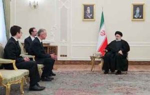 در آیین دریافت استوار نامه سفیر جدید بلژیک: آیت‌الله رئیسی: اراده ایران گسترش روابط با کشورهای اروپایی است
