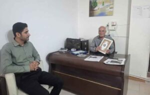 دیدار رئیس سازمان بسیج رسانه استان ایلام با مدیرمسئول نشریه «ایمن»